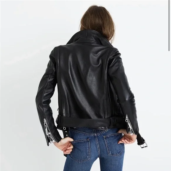 Madewell 'The Ultimate Leather Motorcycle Jacket' people black
